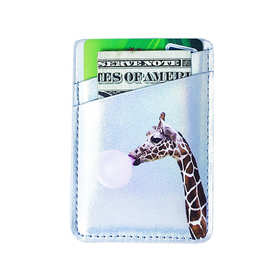 批发PU皮革手机背贴防磁卡包粘贴卡夹公交地铁门禁手机背贴卡袋