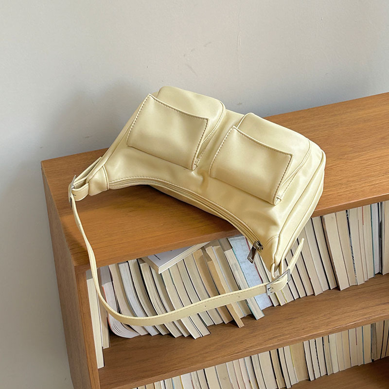 Bolso de axila de hombro multibolsillo transfronterizo, diseño de nicho, bolso de motocicleta de mensajero de gran capacidad, bolso de hombro de viajero de todo fósforo para mujer