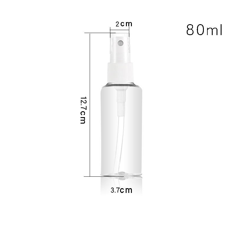 Botellas vacías en stock de 30ml, 50ml y 100ml, botellas de spray con pulverización fina lateral, botellas de plástico hidratantes recargables, botellas de spray.