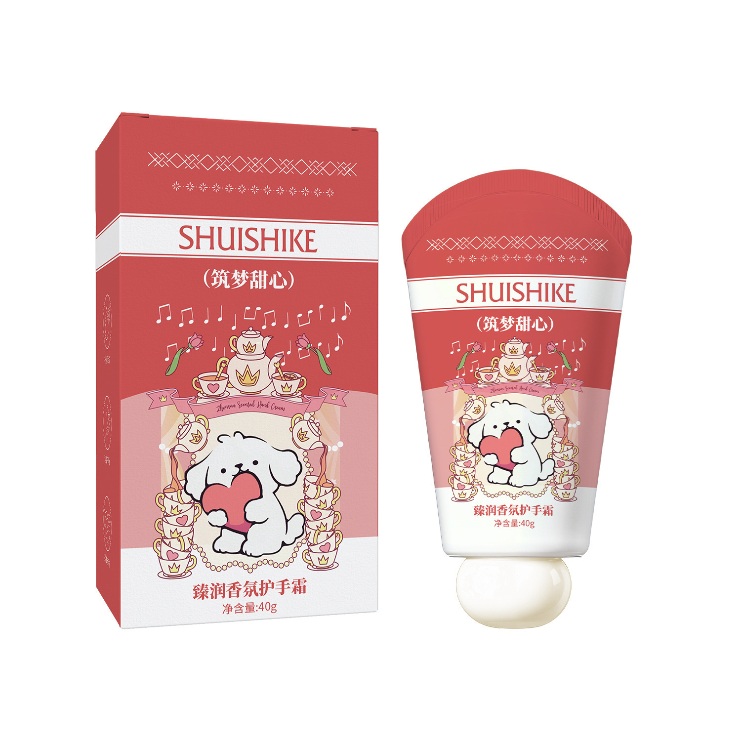 Agua instantánea pequeña grasa crema de manos de acero humectante refrescante no grasa caja de regalo de oso en línea caja de regalo de mano