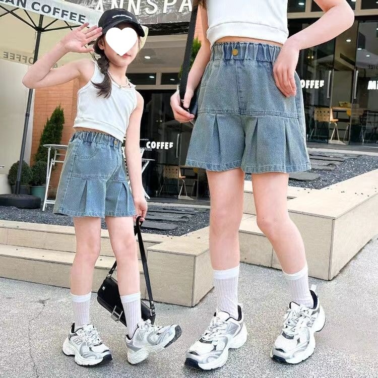 女童裙裤夏装2026新款儿童裤子女孩中大童牛仔裙裤夏季外穿短裤潮