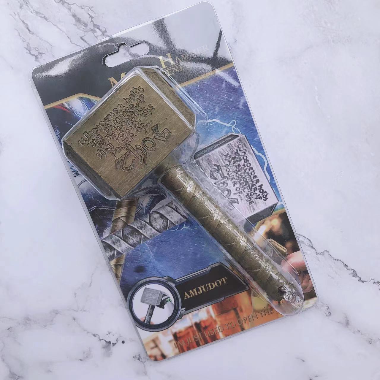 Nuevo embalaje de caja de color creativo Thor martillo abrebotellas personalidad martillo cerveza abrebotellas necesidades diarias