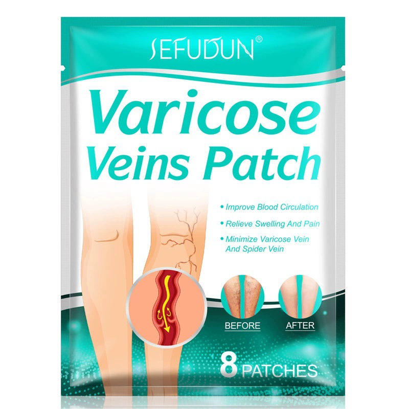Пластырь SEFUDUN для лечения варикоза, снимает боль и отек, пластырь для восстановления с сафраном от выпуклостей вен и земляных червей.