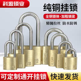 纯铜锁芯防水挂锁大门仓库柜子抽屉锁网吧机箱锁长梁短梁通开挂锁