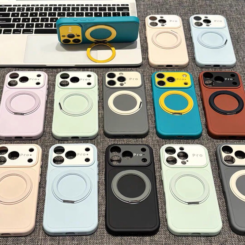 ins summer macaron color-blocking 360 stand case suitable for Apple 18 Pro Max, new 17 high-end case ins summer macaron color-blocking 360 stand case suitable for Apple 18 Pro Max, new 17 high-end case