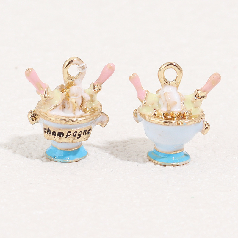 合金三次元オイル滴下シミュレーションカラーアイスクリームペンダント DIY 手作りジュエリーペンダントアクセサリー材料|undefined