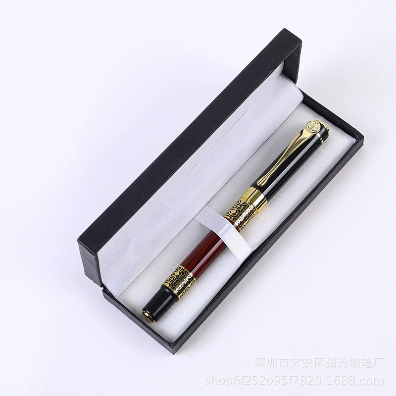Ретро метал pen rollerball, древесный узор, винтажные наборы подарков и коробки, легкий 0,102 кг