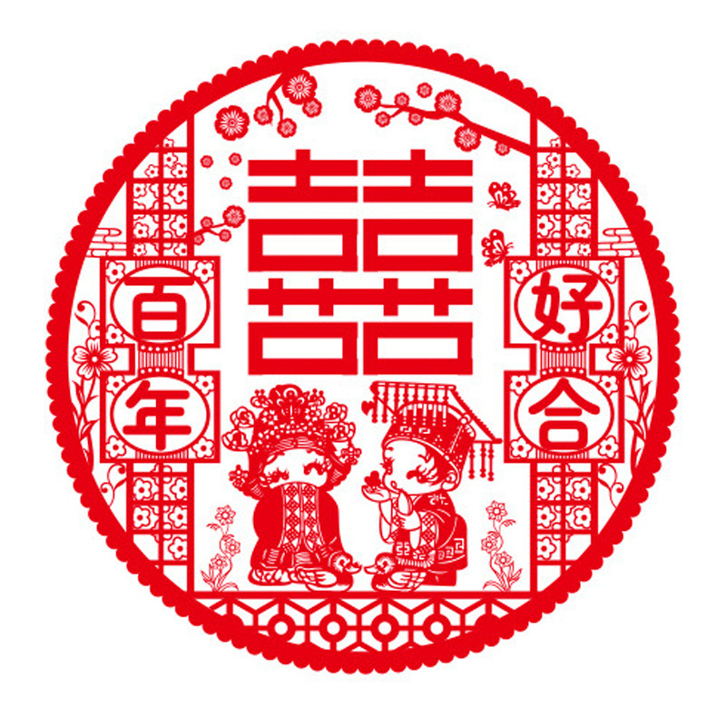 喜字婚房装饰玻璃剪纸静电贴结婚喜字贴纸婚庆玻璃贴窗花用品大全|undefined