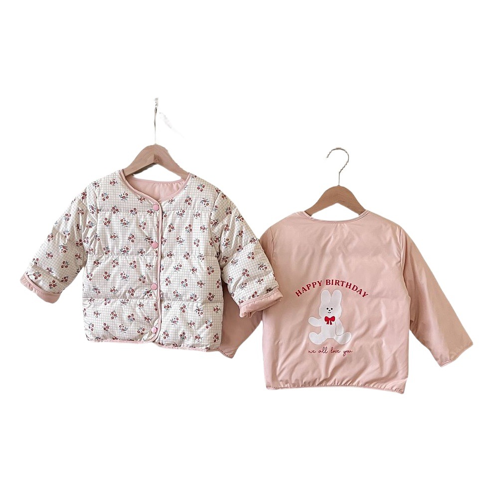 Niñas Bebé ropa de otoño e invierno ropa de bebé de doble cara para niños chaqueta cálida para niños Jiujiang forro de chaqueta para niños