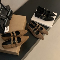 复古尖头浅口内增高单鞋女2025年新款设计感法式晚晚风玛丽珍鞋子