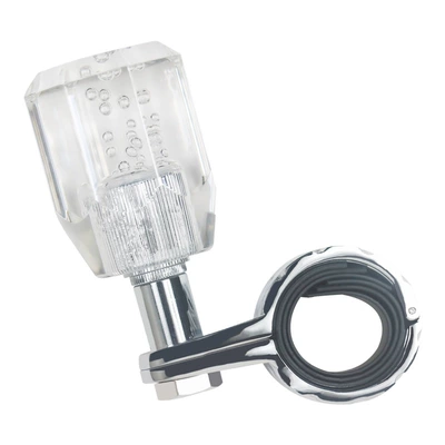 Cross-border car steering wheel booster ball universal acrylic crystal booster force-saving bearing assist pusher (Steering wheel booster) - octagonal-white