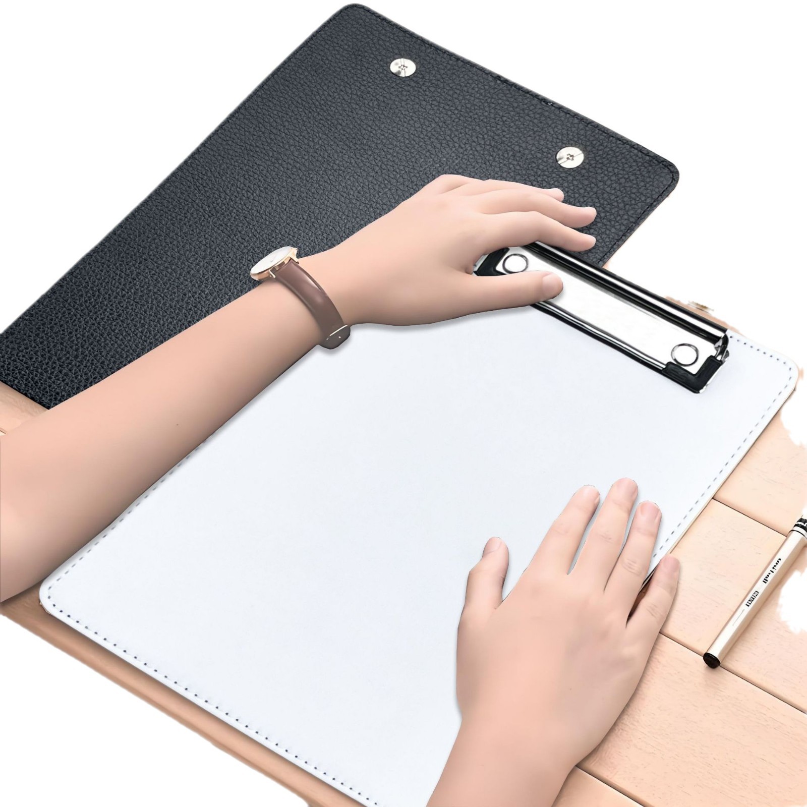 Transferencia en caliente sublimación en caliente materiales de oficina A4A5 carpeta tablero de escritura fijación de documentos de facturas