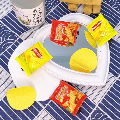 Fun Simulation Potato Chip Hair Clip Cute Cartoon Girl Heart Student Duckbill Clip Creative Funny Hair Accessories Headwear Wholesale