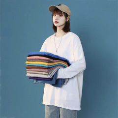 纯色打底衫女韩版女装洋气2025内搭长袖T恤情侣同款打底衫外穿潮