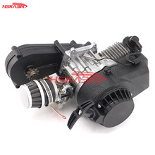 49CC发动机迷你摩托车2冲程拉式带汽油机44-6改装引擎变速箱