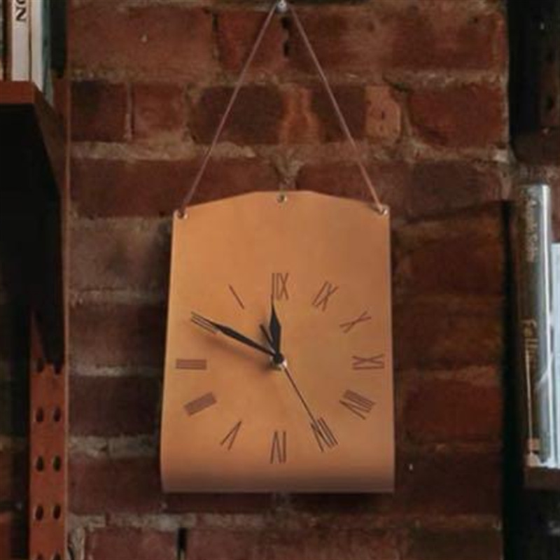 Personalized Bag-Shaped Decorative Leather Wall Clock, Nostalgic Coffee Shop Pu Leather Handbag Wall Clock, Bedroom Living Room Wall Clock