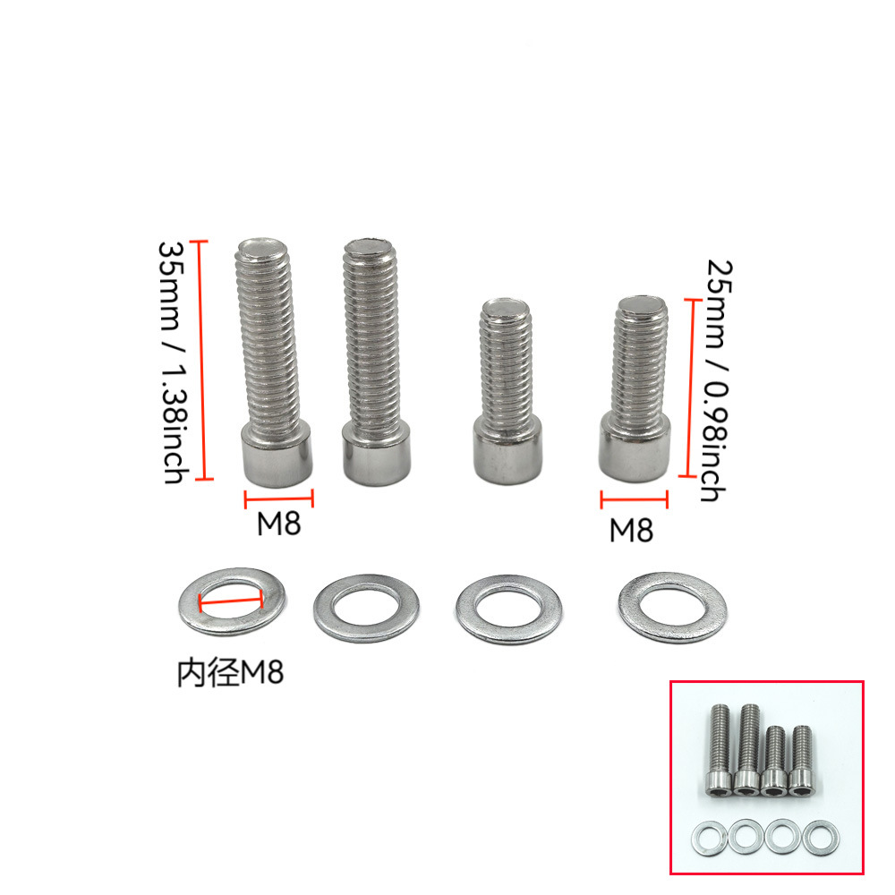 Universal folding footrests with M8 screws, 8-piece set, for electric scooters and electric bikes – a comprehensive collection of electric bike accessories