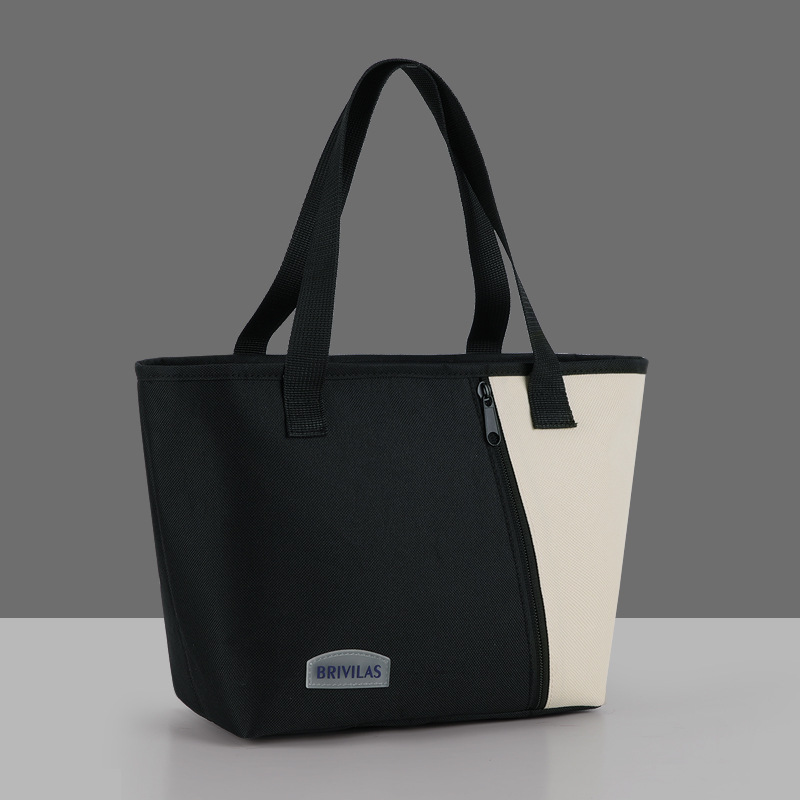 Bolsas de comidas etiquetadas transfronterizas bolsas de almuerzo de oficina portátiles bolsas de almuerzo de aislamiento térmico bolsas de almuerzo de tela Oxford