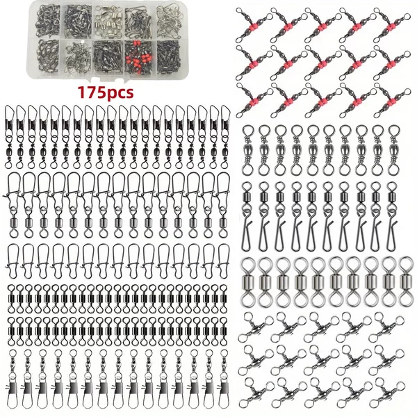 Cross-border explosives 175 pieces of fishing connector swivel boxed ball bearing swivel sea bean perch trout sea water