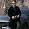 Black suit collar