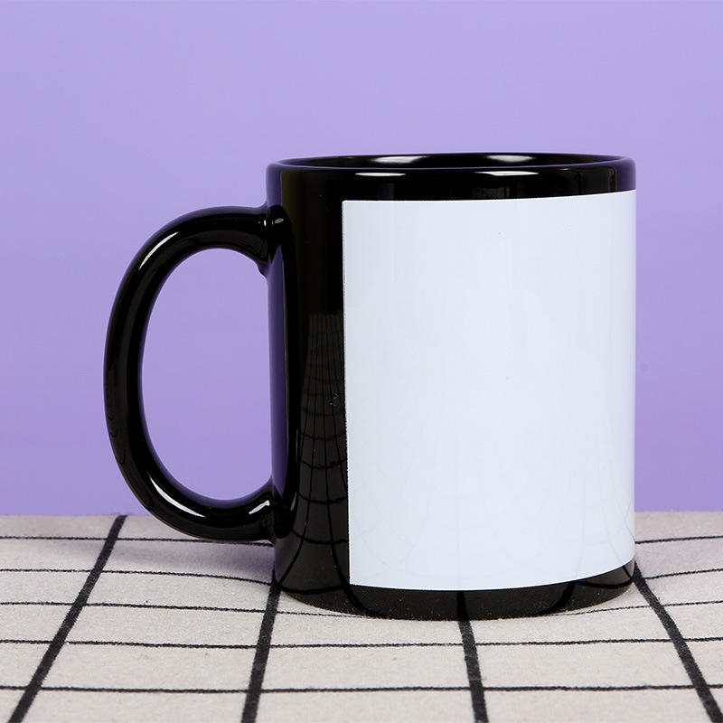 Fabricante al por mayor de alta temperatura de fabricación de cerámica personalizada foto de patrón de taza de color fijo logotipo de marca de taza