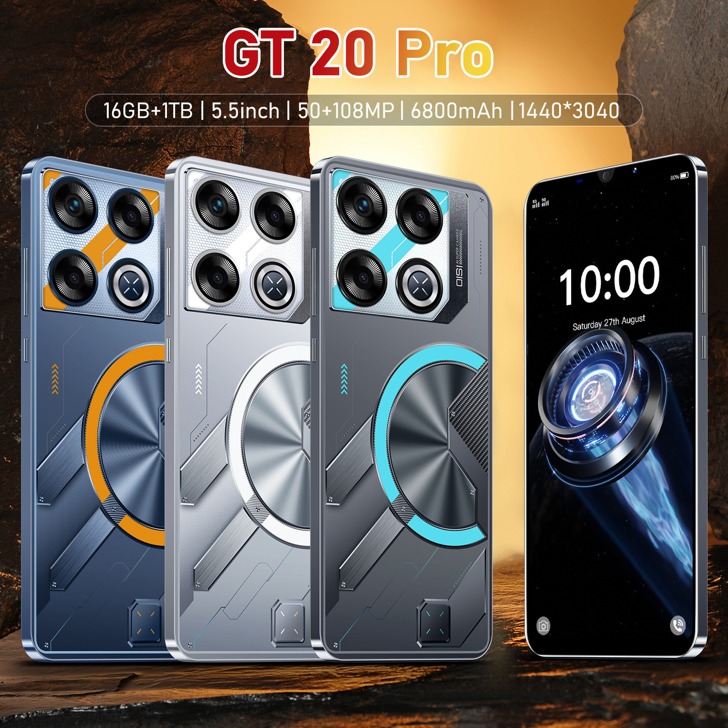Gt20Pro Cross-Border Mobile Phone 5.5 Inch 1+16 Export Mobile Phone Cross-Border Smartphone Shopee Low Price Southeast Asia