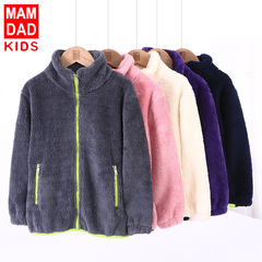 Parent-child style adult polar fleece jacket, adult wearable children's winter warm, extra thick warm-up top school uniform magic tool