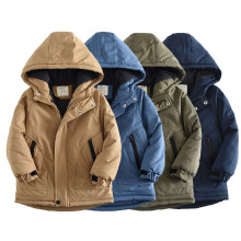 2025冬季新款 大口袋加绒加厚男童防风雨连帽保暖棉衣棉服82506