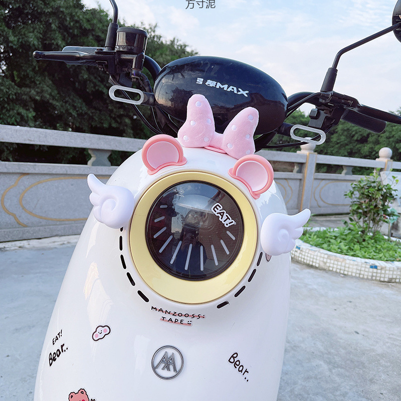 電気自動車ステッカー装飾かわいい装飾耳ヘルメット弓アクセサリー翼アクセサリー小型電気自動車新|undefined