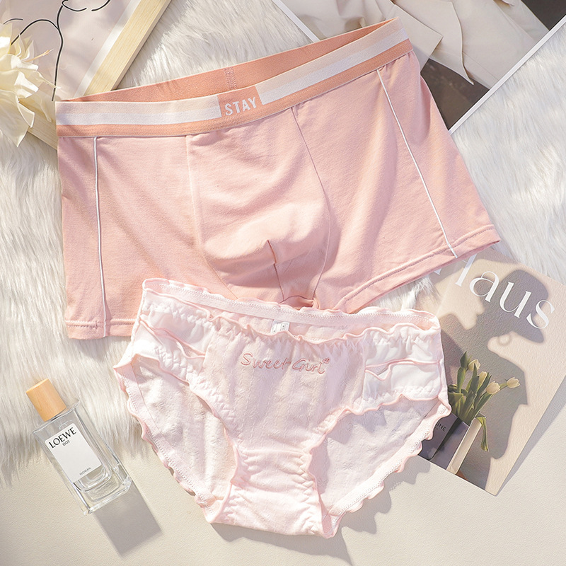[A generation of hair] 2 pairs of couples underwear a man and a woman sexy pure cute lace underwear suit