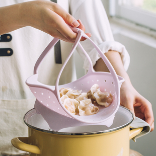 58N Silicone Steaming Rack Household Multifunctional Steaming Steamer Shelf Kitchen Water-proof Steamer Anti-scalding Steaming Plate Small