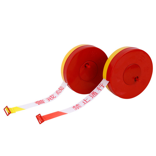 Factory supply warning line 100 meters boxed traffic barrier with attention warning tape polyester fabric traffic sign