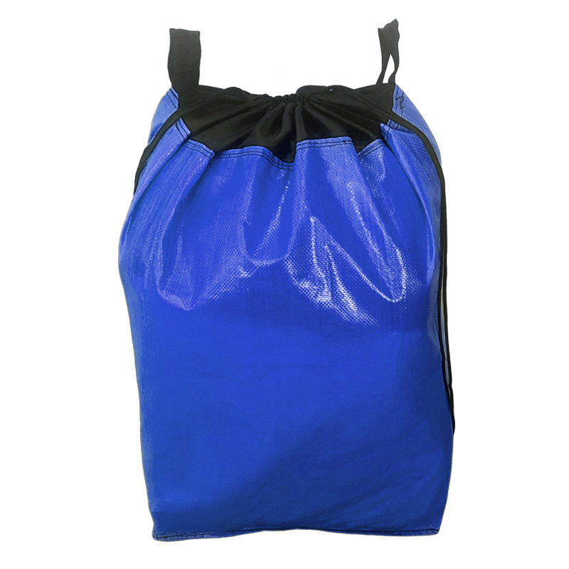 더블 핸들 드로스트링 센터링 백 블루 50*50*100cm