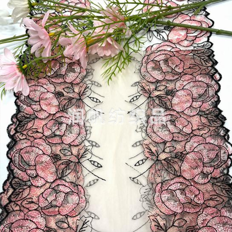 Accesorios de encaje hechos a mano cortinas DIY material textil multicolor tela de malla bordada ropa interior tela