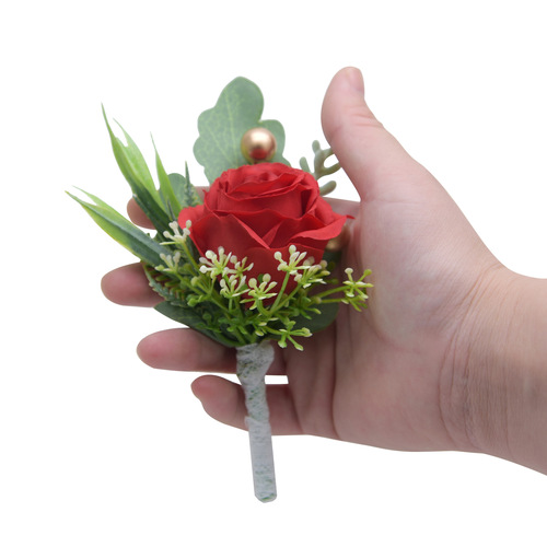 919 Artificial Silk Flower Brooches for Men & Women — Bridal, Bridesmaid, and Sisterhood Group Accessories