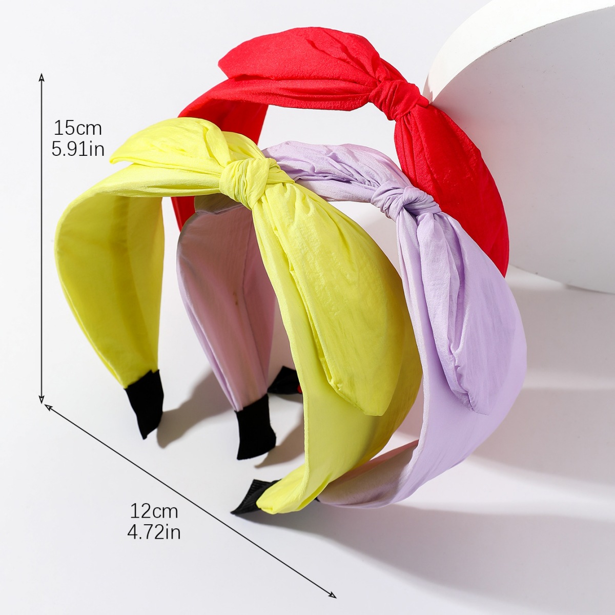 Coreano dulce ins simple Orejas de conejo diadema color arco tela diadema color caramelo horquilla al por mayor