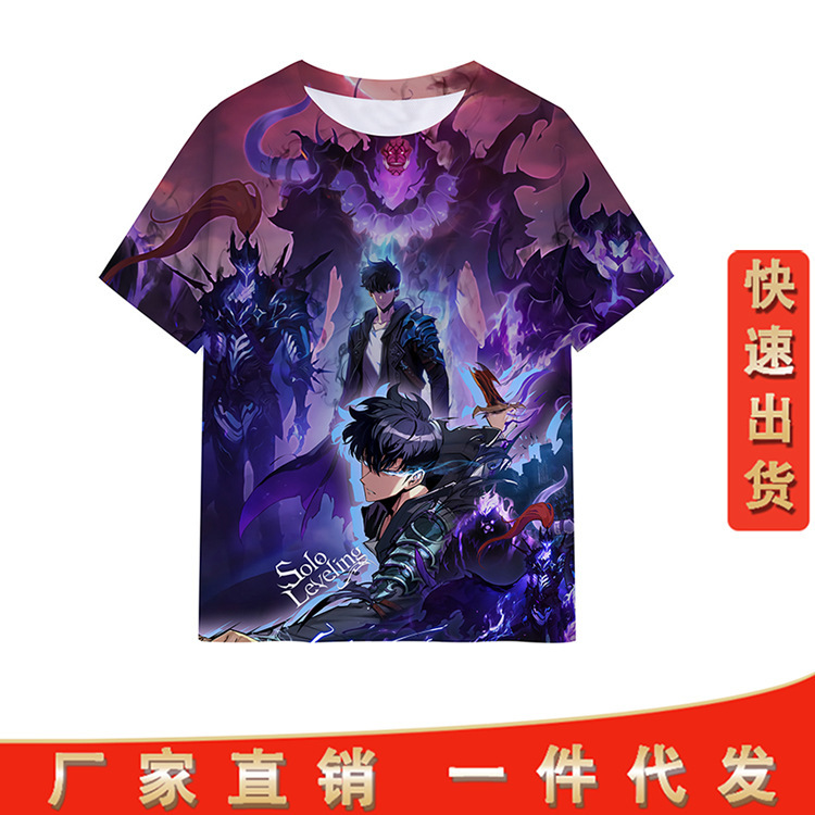 I Upgraded My Short-Sleeved Anime Merchandise Clothing with 3D Digital Printing T-Shirts for Dropshipping, Trendy Anime Prints