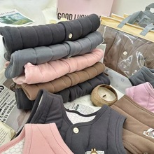 加微看款湖州织里童装尾货冬款校服神器马甲内胆蚕丝棉内搭背心