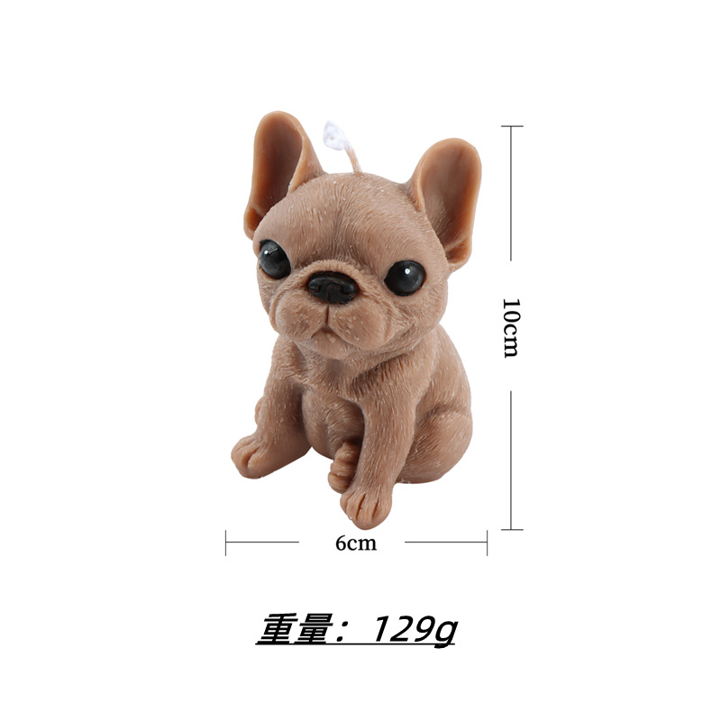 Vela de aromaterapia design pug 3d cera de soja fragrância_voghion.com