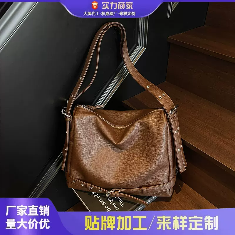 包包女2025新款韩版链条枕头包时尚流行女士单肩包简约斜挎女包包