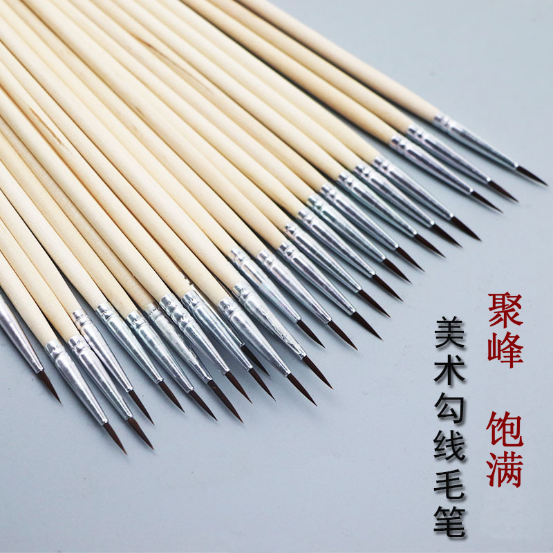 High-Quality Liner Pen for Digital Painting, Nylon Bristle, Wooden Handle, Fine Line Pen for Nail Art, Gouache, Acrylic, and Dotting High-Quality Liner Pen for Digital Painting, Nylon Bristle, Wooden Handle, Fine Line Pen for Nail Art, Gouache, Acrylic, and Dotting