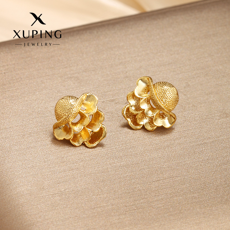 Xuping Jewelry Fairy Style Plantas Flores Pendientes Pendientes de diseño de temperamento simple retro femenino Pendientes