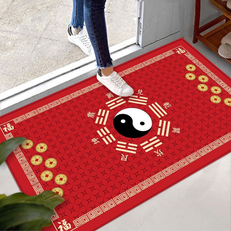 七星九运开运门垫水晶绒风水客厅五行六帝平安镇宅店铺聚财进门垫|undefined