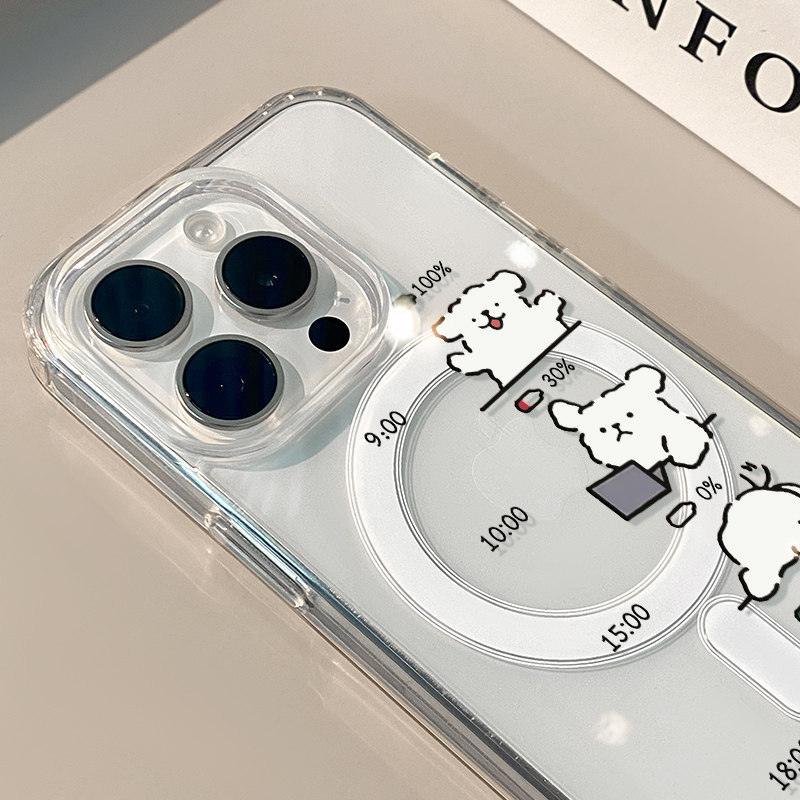 Working Puppy Power Case is suitable for Samsung s26ultra, transparent magnetic case for s25, s24+, s23fe/a5756 Working Puppy Power Case is suitable for Samsung s26ultra, transparent magnetic case for s25, s24+, s23fe/a5756