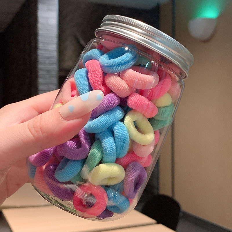 Los niños no hacen daño cuerda de pelo anillo de pelo pequeño pulgar hembra color caramelo cabeza cuerda sin costuras alta banda elástica femenina corbata cabeza