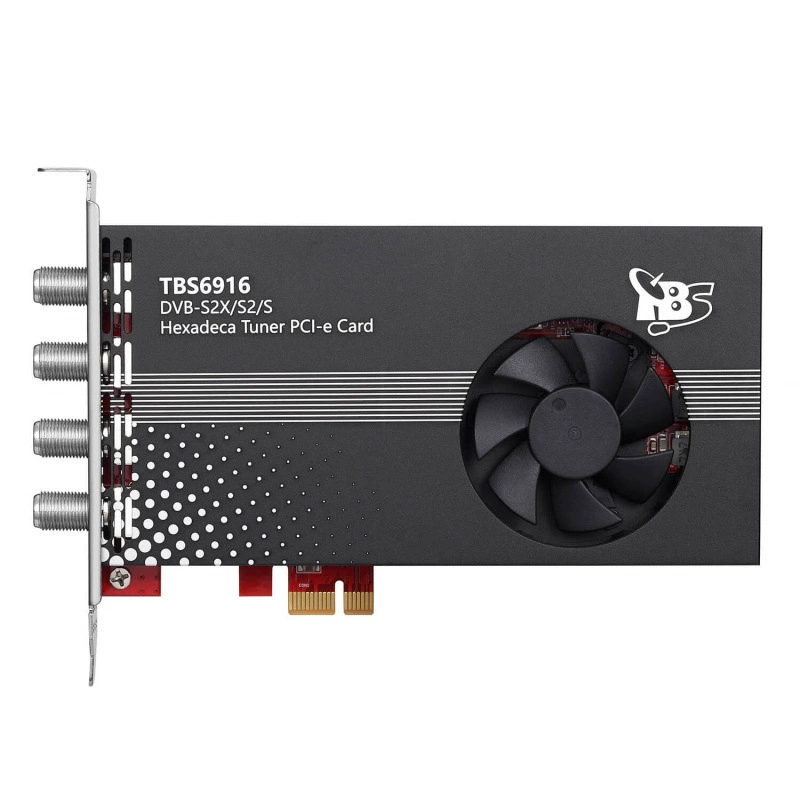 TBS6916 DVB-S2X/S2/S 16-кантный PCIe TV-приемник для ПК, вход по частоте