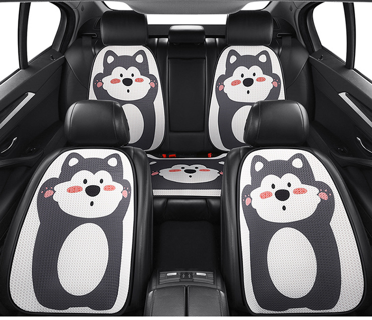 Car seat cushion four seasons universal seat cover simple cartoon half-bag seat cushion non-slip breathable rear single-piece seat cushion