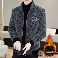 Куртка куртка мужская шерстяная куртка пальто корейская версия шерстяная зимняя ветровка мужская одежда серый черный