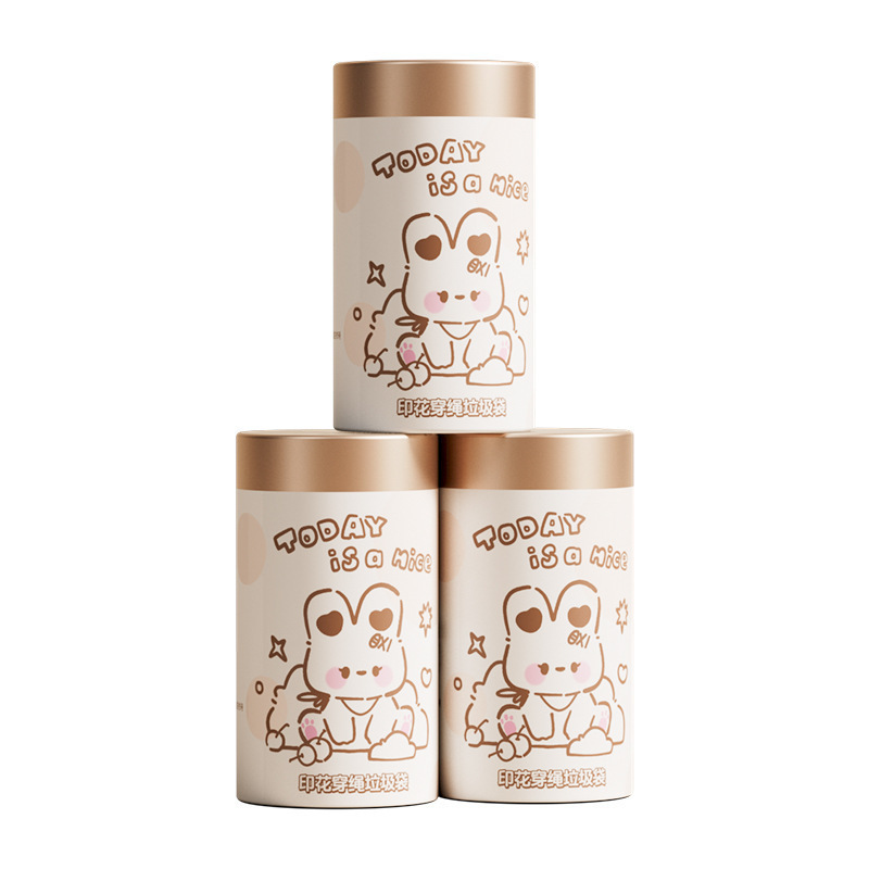 厚手のひもを厚くしたゴミ袋の大巻きは、かわいいプリント家庭用の自動レジオフィスのビニール袋を引き裂かないでください|undefined