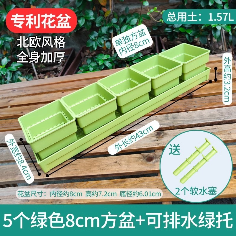 樹脂多肉植木鉢大口径小白角コンビネーション台座付きトレープラスチック通気植物専用根付き鉢|undefined